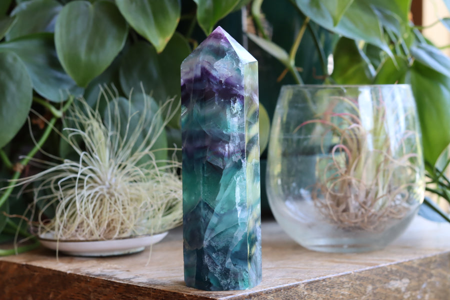 Rainbow fluorite tower 16 new