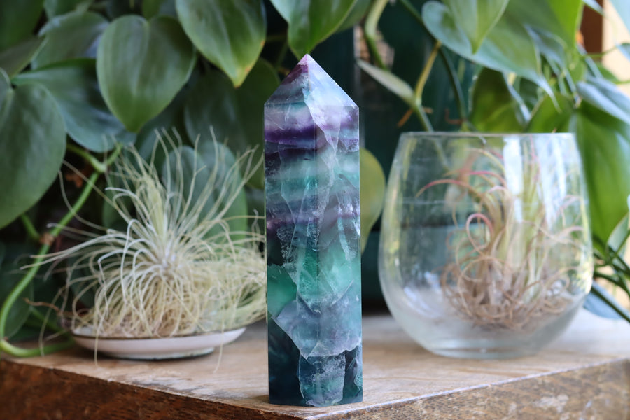 Rainbow fluorite tower 16 new