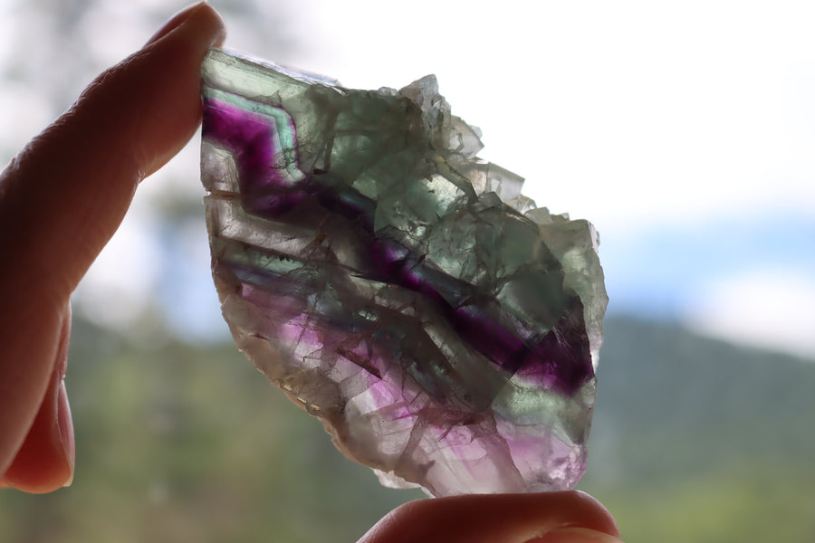 Semi polished rainbow fluorite 1 new