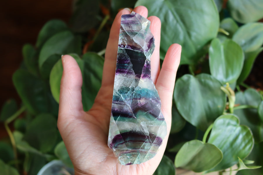 Semi polished rainbow fluorite 3 new