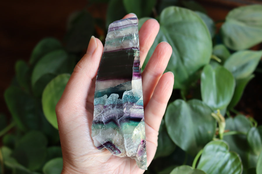 Semi polished rainbow fluorite 3 new