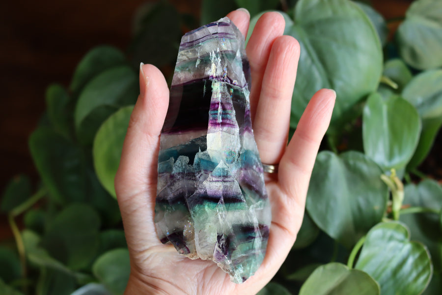 Semi polished rainbow fluorite 3 new