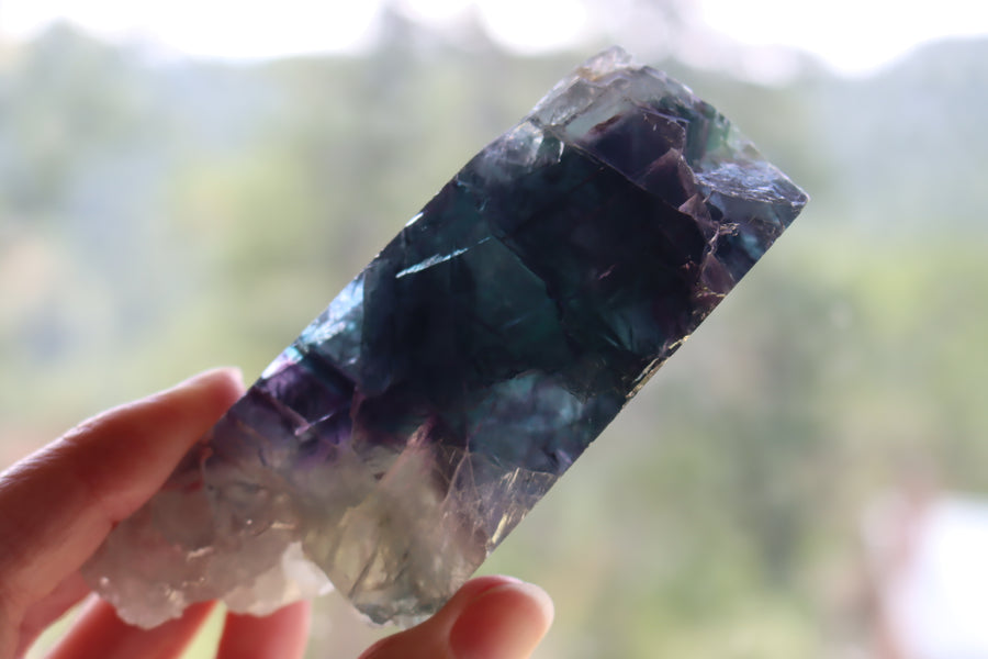 Semi polished rainbow fluorite 4 new