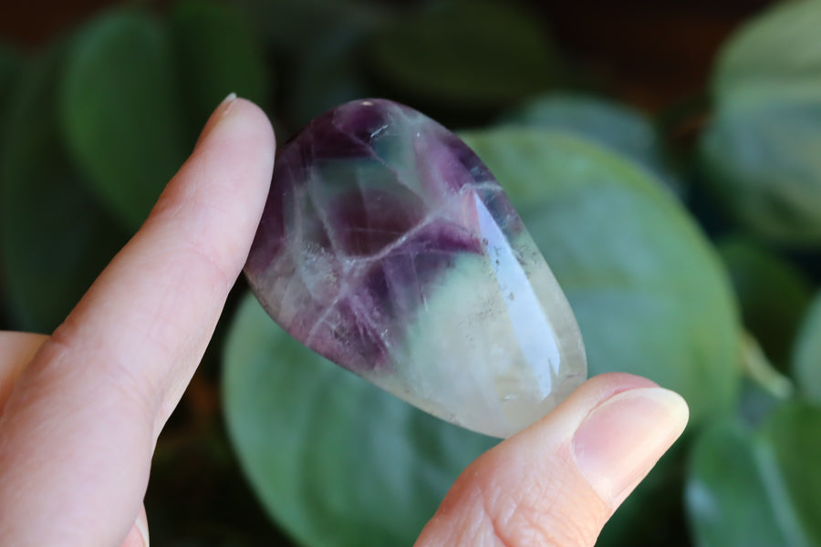 Large rainbow fluorite tumbled stone 18 new