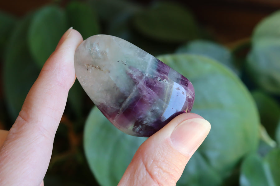 Large rainbow fluorite tumbled stone 18 new