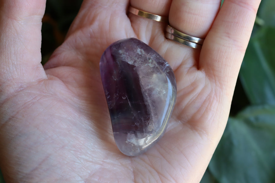 Large rainbow fluorite tumbled stone 19 new