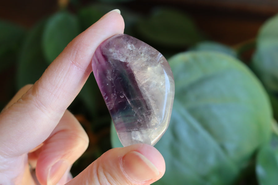 Large rainbow fluorite tumbled stone 19 new