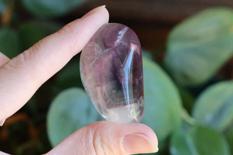 Large rainbow fluorite tumbled stone 19 new