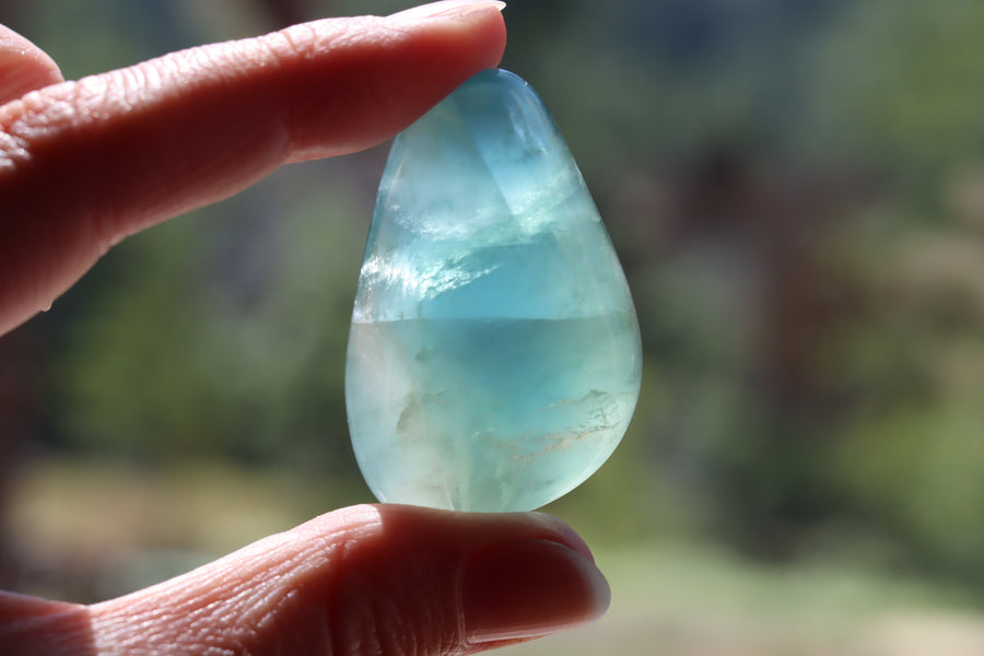 Large rainbow fluorite tumbled stone 17 new