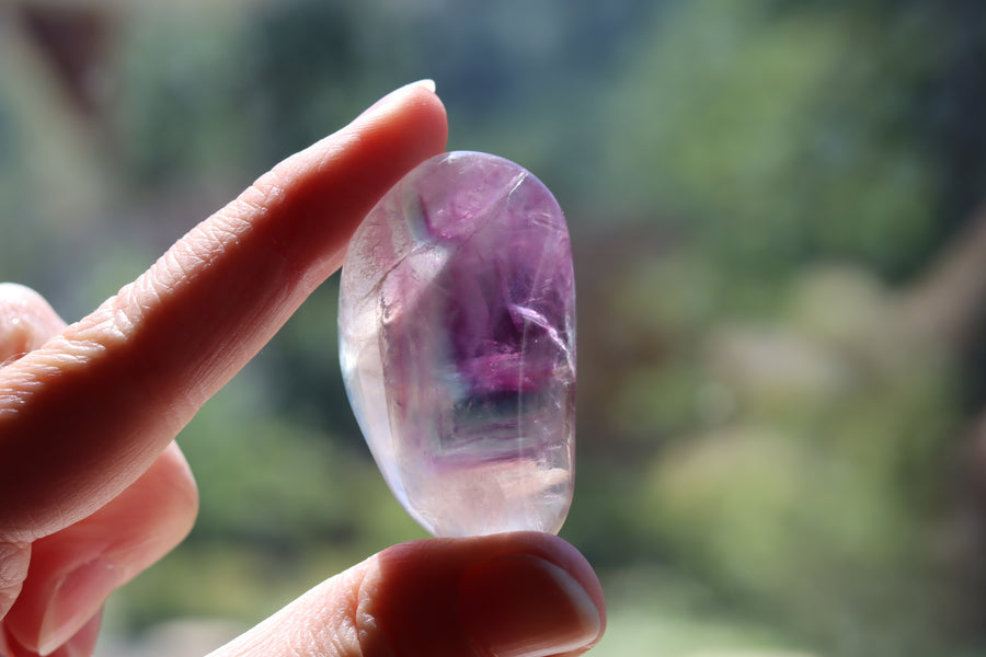 Large rainbow fluorite tumbled stone 19 new