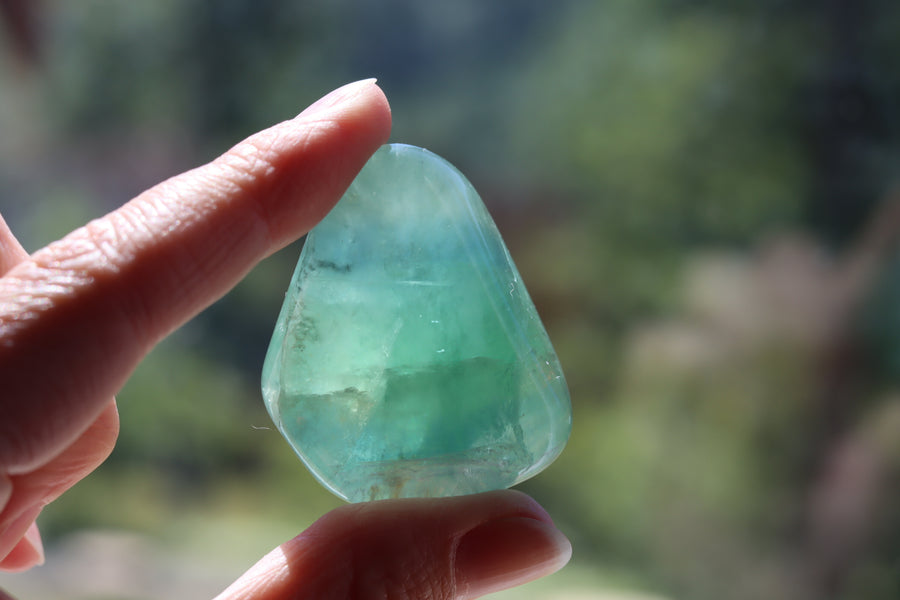 Large rainbow fluorite tumbled stone 21 new