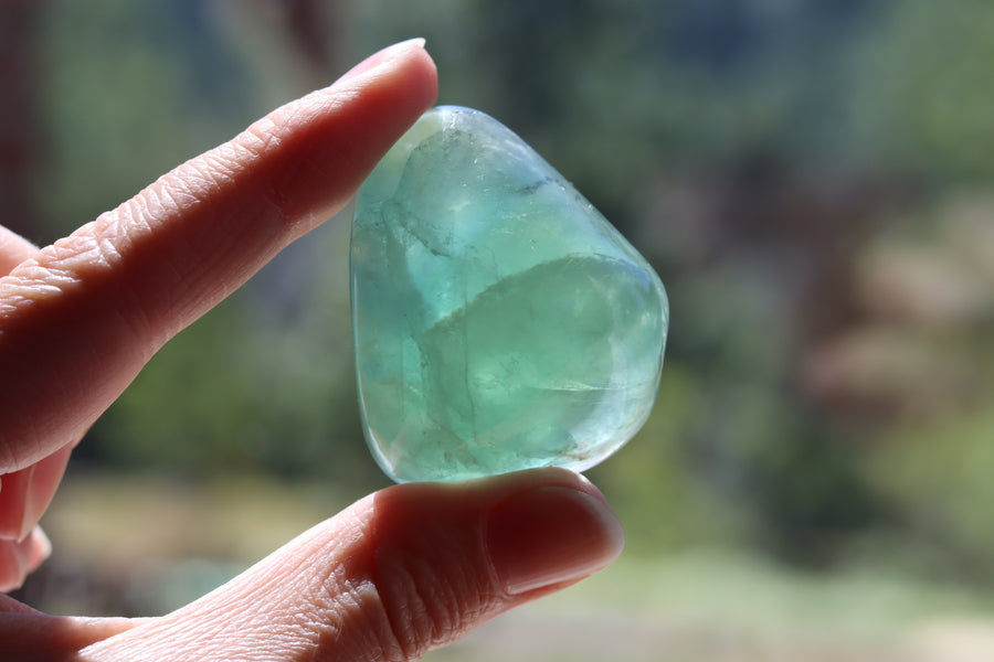 Large rainbow fluorite tumbled stone 21 new