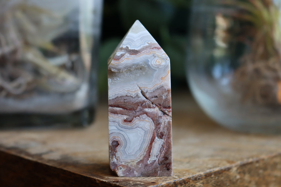 Crazy lace agate tower 12 new