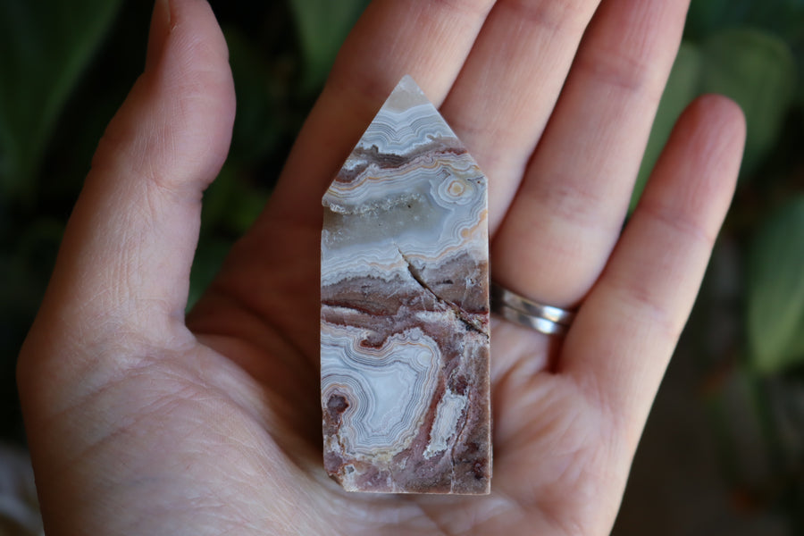 Crazy lace agate tower 12 new