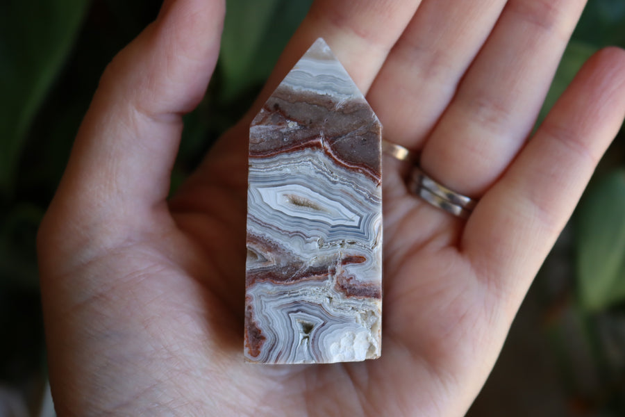 Crazy lace agate tower 12 new