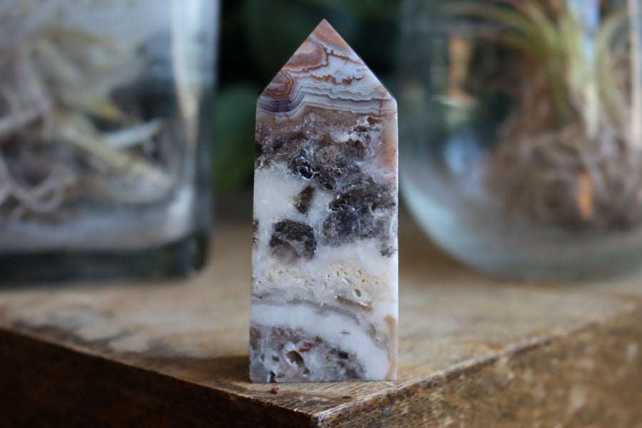 Crazy lace agate tower 13 new