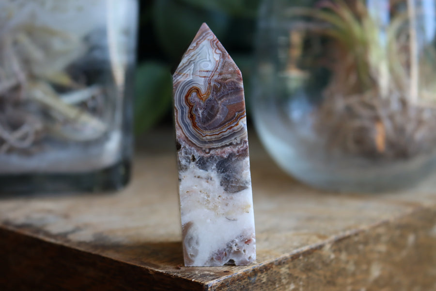 Crazy lace agate tower 13 new