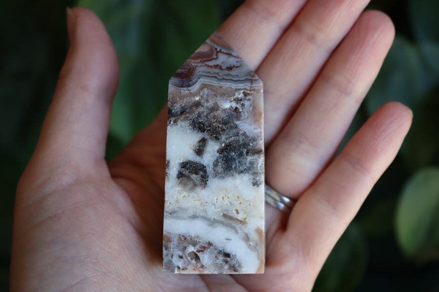 Crazy lace agate tower 13 new