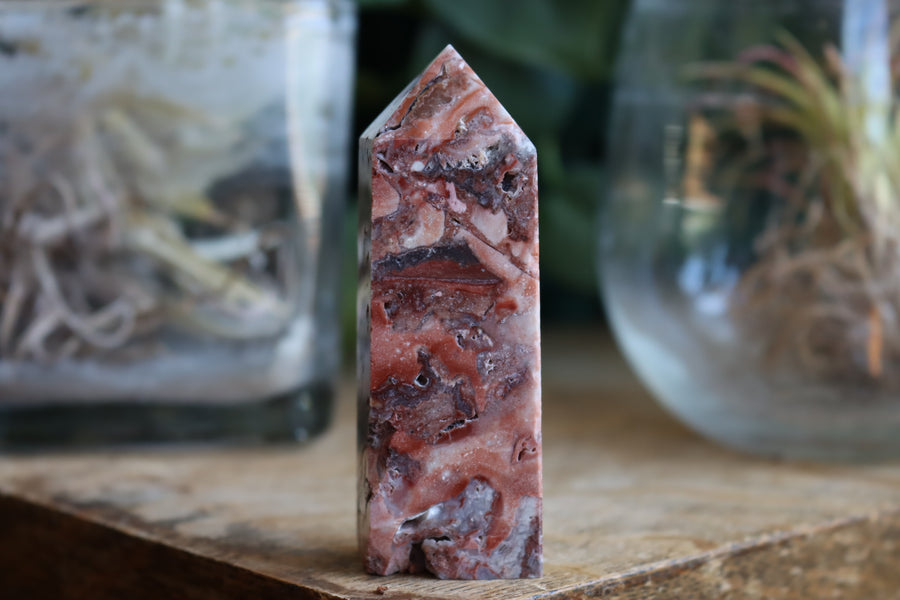 Crazy lace agate tower 14 new