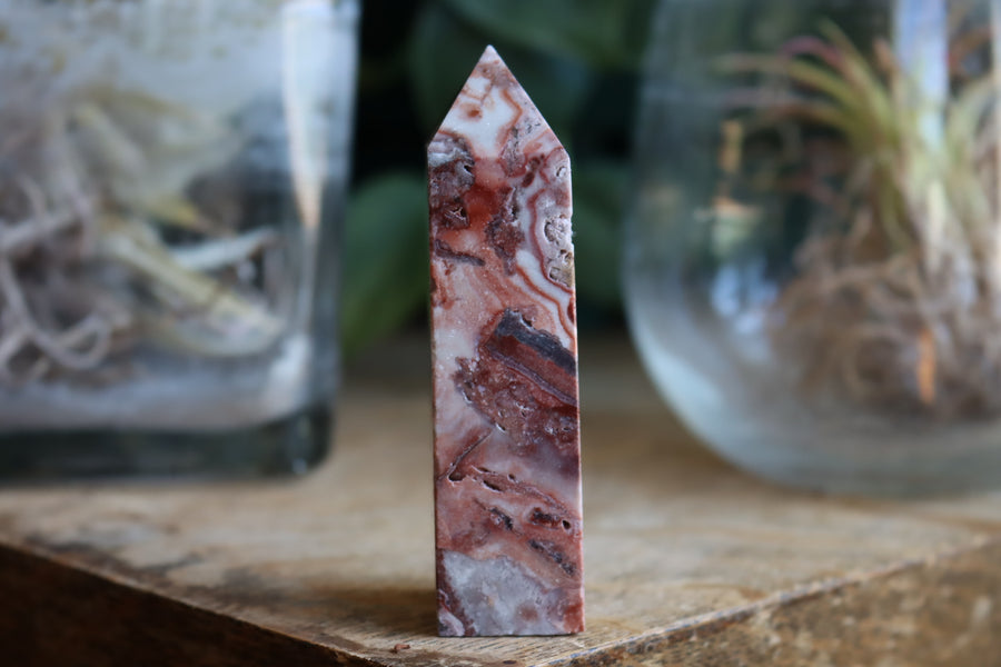 Crazy lace agate tower 14 new