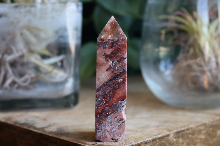 Crazy lace agate tower 14 new