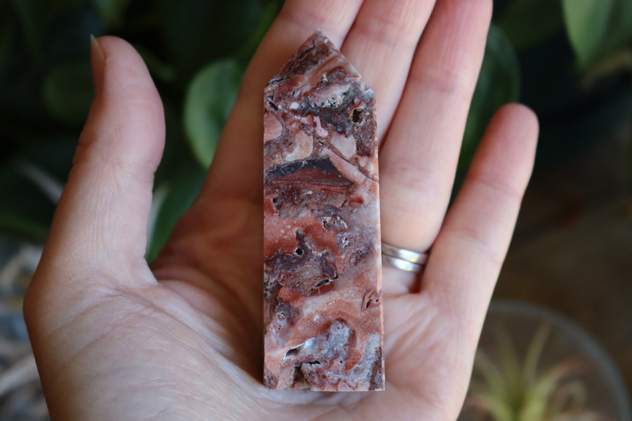 Crazy lace agate tower 14 new