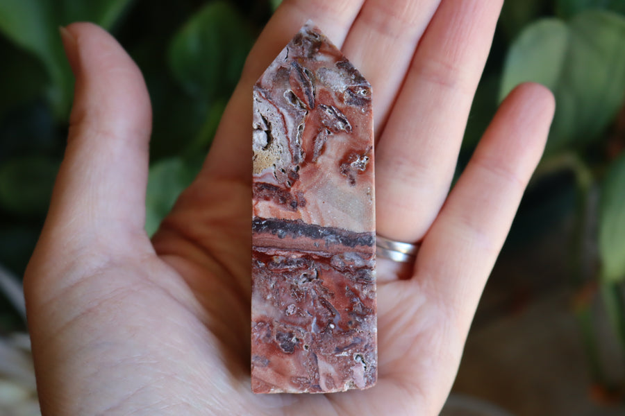 Crazy lace agate tower 14 new