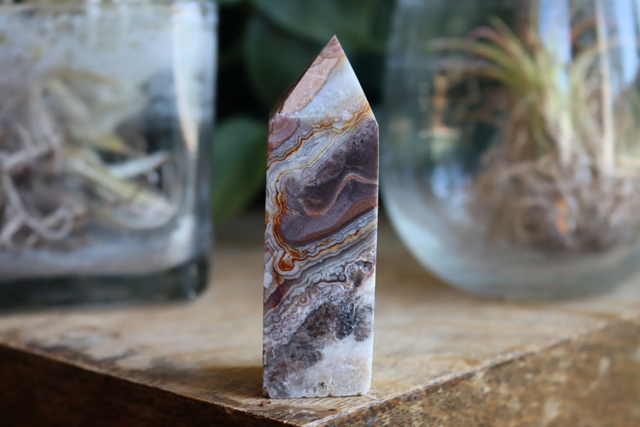 Crazy lace agate tower 15 new