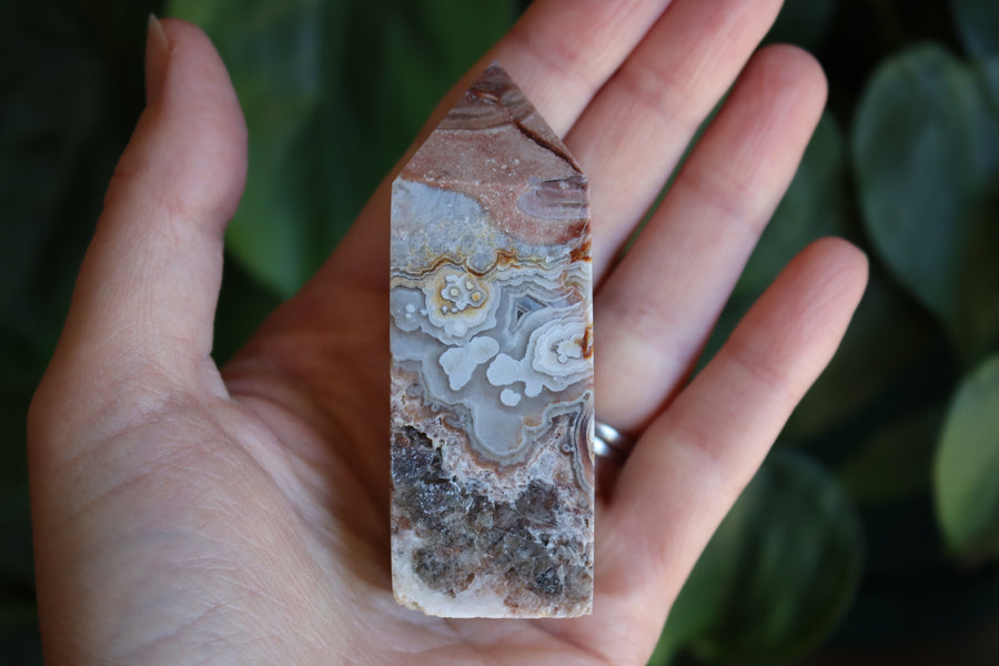 Crazy lace agate tower 15 new