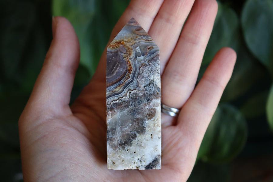 Crazy lace agate tower 15 new