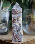 Crazy lace agate tower 18 new