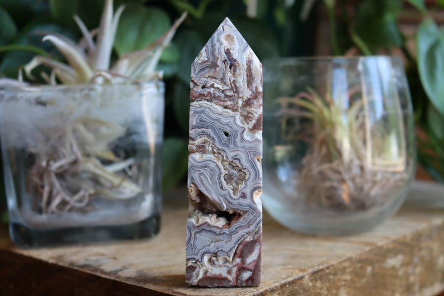 Crazy lace agate tower 18 new