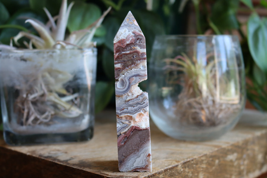 Crazy lace agate tower 18 new