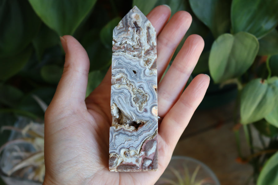 Crazy lace agate tower 18 new