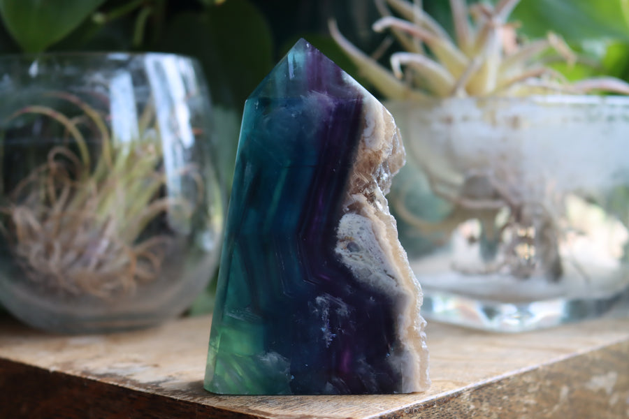 Semi polished fluorite tower 1 new