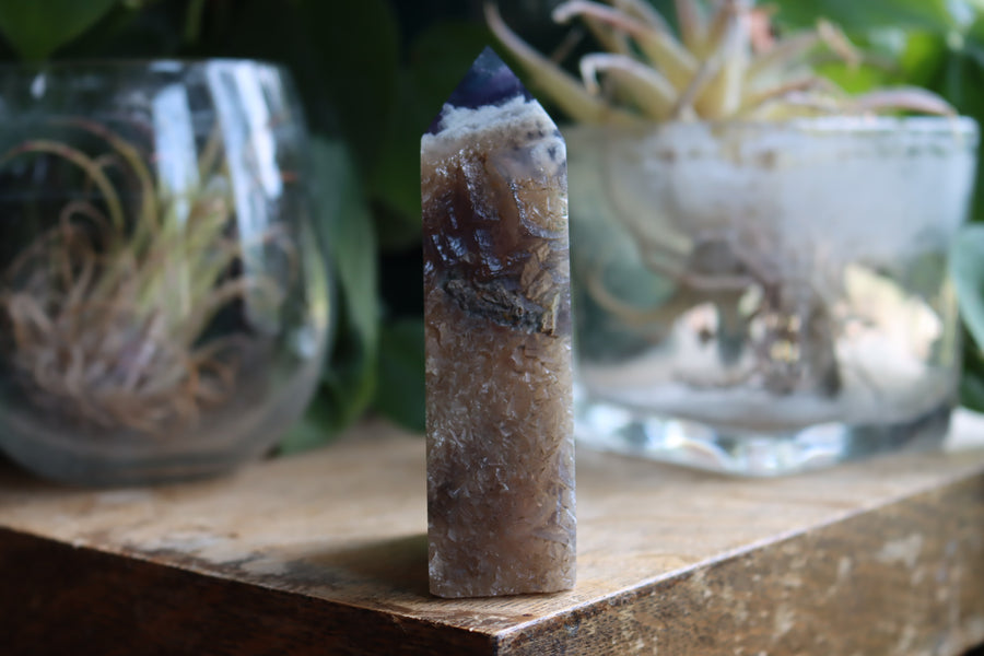 Semi polished fluorite tower 1 new