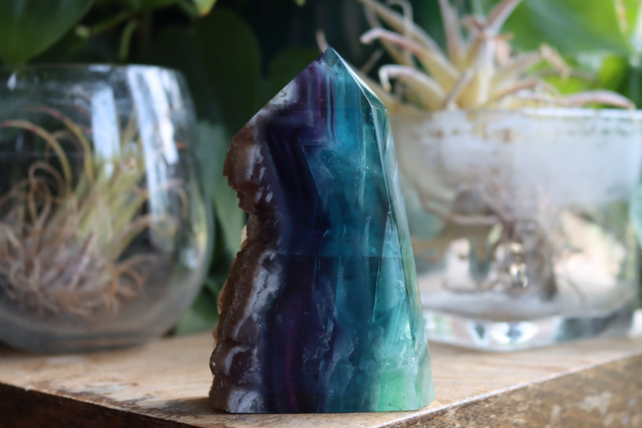 Semi polished fluorite tower 1 new