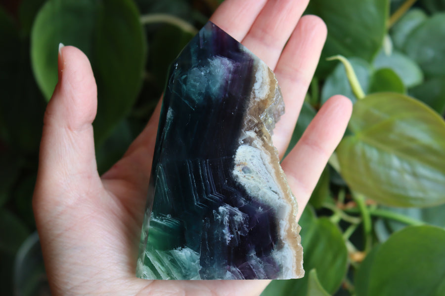 Semi polished fluorite tower 1 new