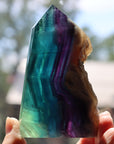 Semi polished fluorite tower 1 new