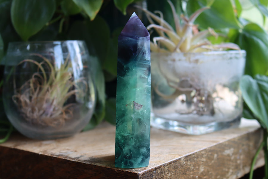 Semi polished fluorite tower 2 new