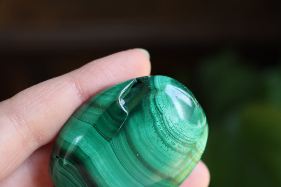 Malachite pocket stone 9 new