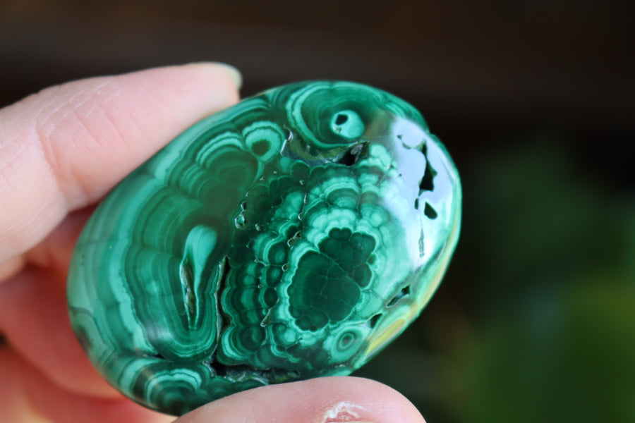 Malachite pocket stone 10 new