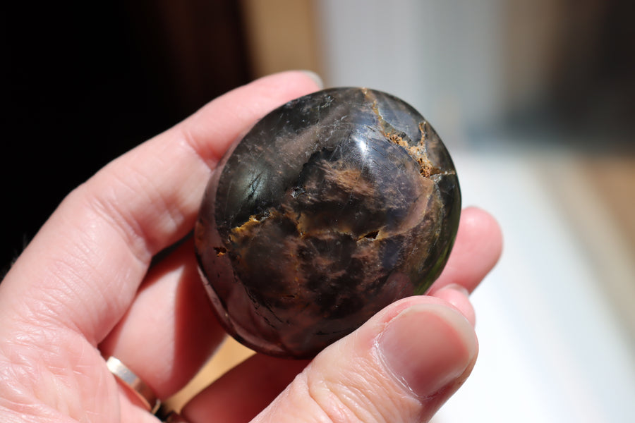 Black moonstone pocket stone 2 new