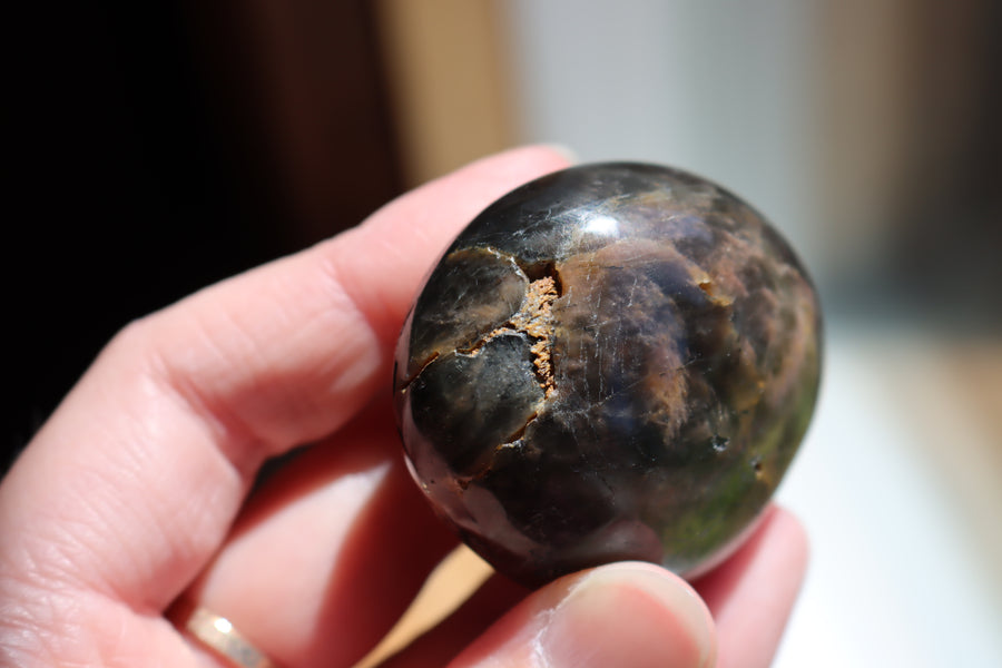 Black moonstone pocket stone 2 new