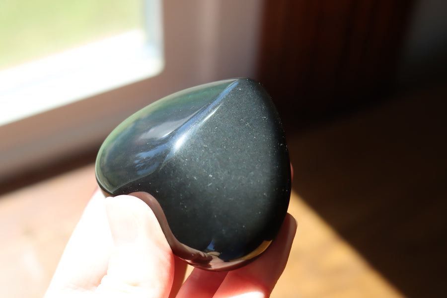 Rainbow obsidian heart 2 new