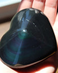 Rainbow obsidian heart 3 new