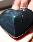 Rainbow obsidian heart 3 new