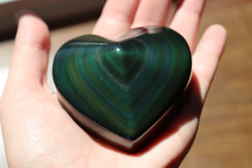 Rainbow obsidian heart 4 new