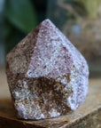 Semi polished lepidolite tower 1 new