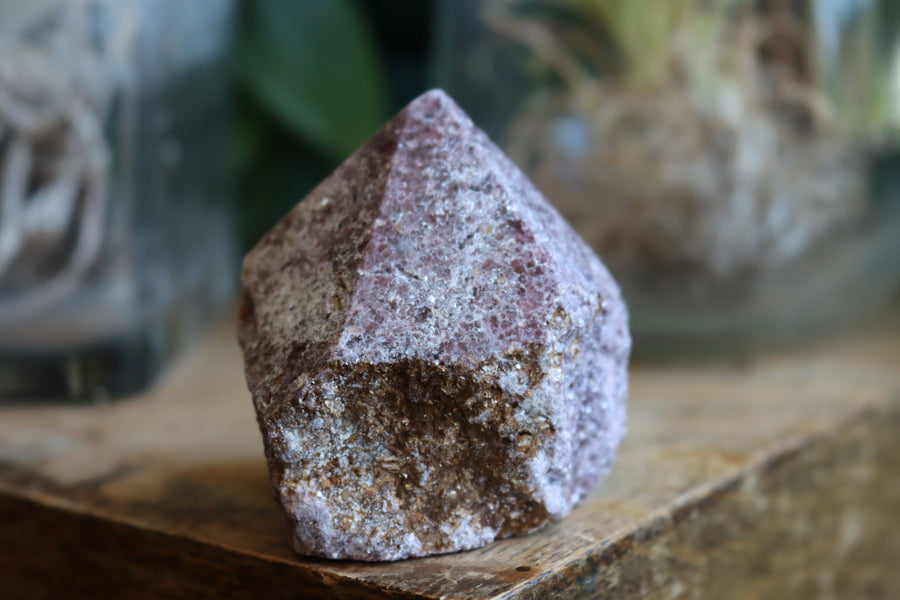 Semi polished lepidolite tower 1 new